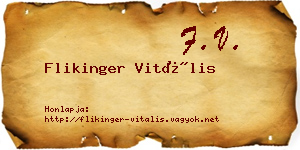 Flikinger Vitális névjegykártya